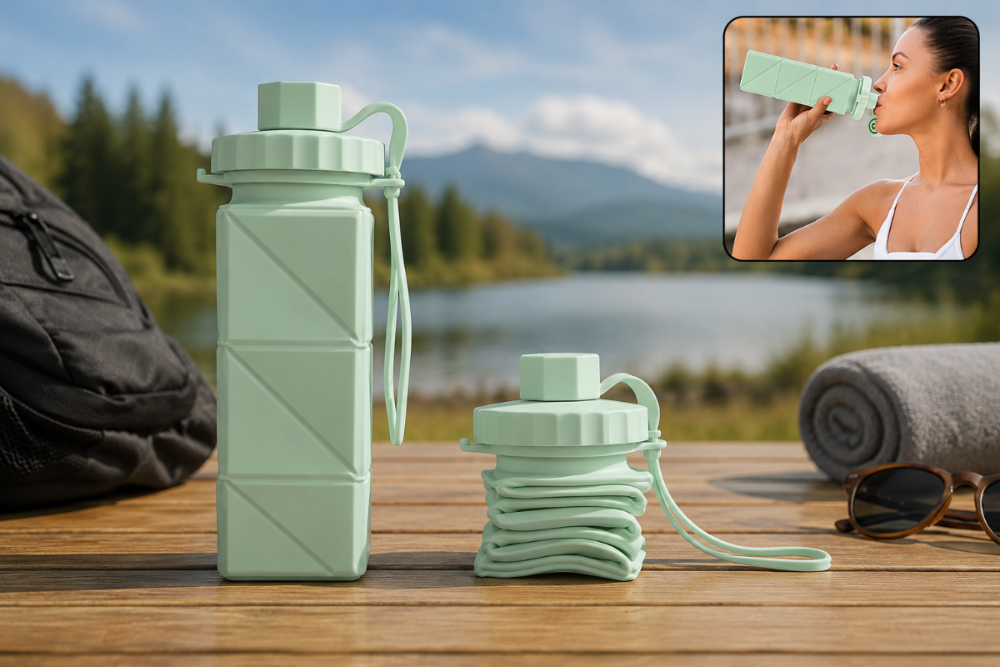 Premium Foldable Collapsible Water Bottle