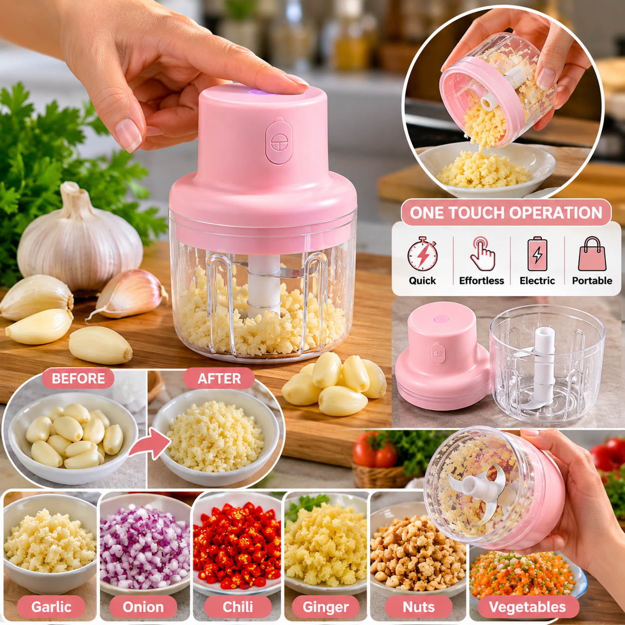 Electric Mini Garlic Chopper